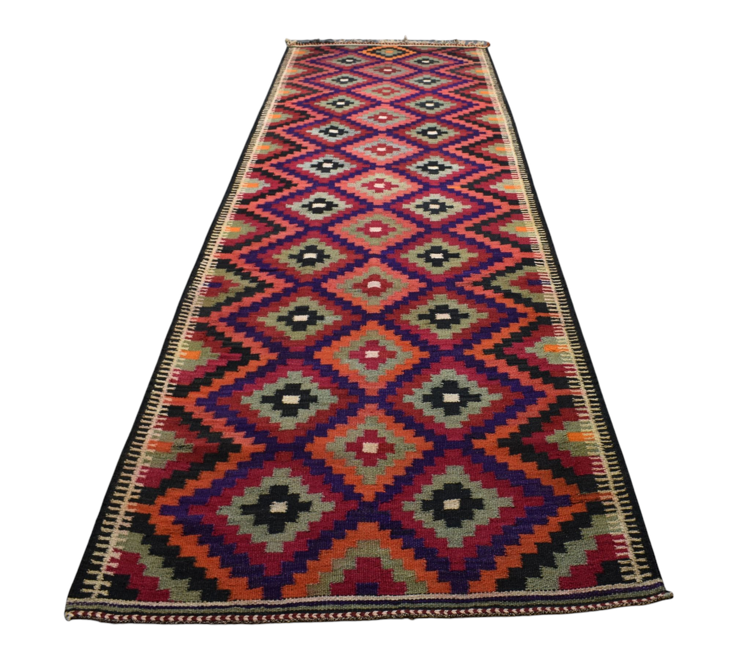 Kilim Antik El Dokuma Yün Yolluk Herki Doğu Anadolu Kilimi 0098 - Yeni - Çok Renkli