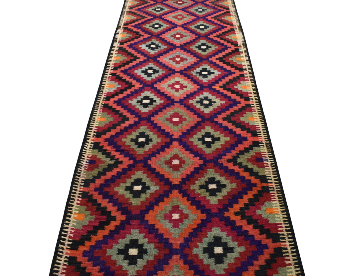 Kilim Antik El Dokuma Yün Yolluk Herki Doğu Anadolu Kilimi 0098 - Yeni - Çok Renkli