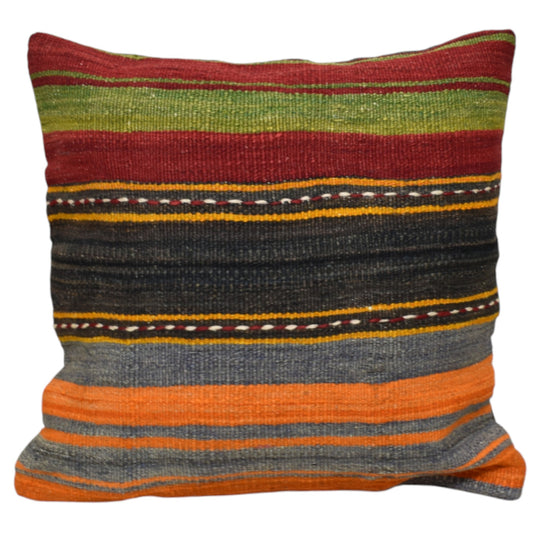 Kilim Antik El Dokuma Dekoratif Kilim Kırlent Yastık Kılıfı 0992 - Yeni - Çok Renkli