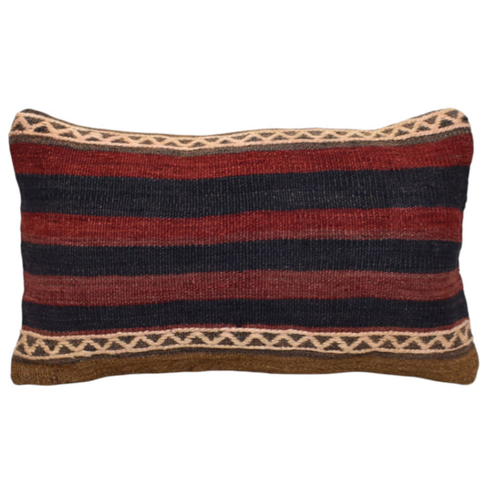 Kilim Antik El Dokuma Dekoratif Lumbar Kilim Kırlent Yastık Kılıfı 0996 - Yeni - Çok Renkli