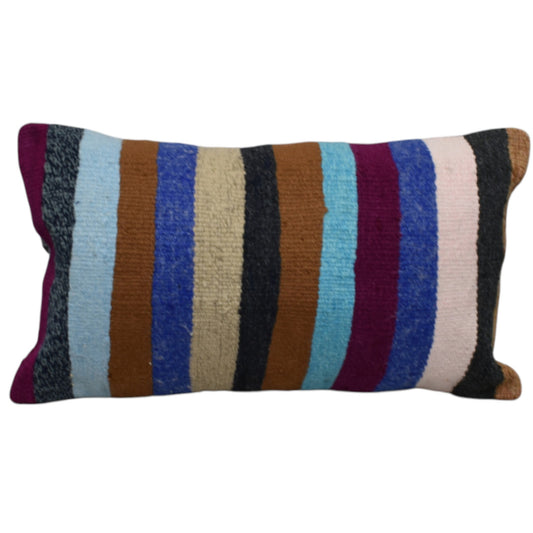 Kilim Antik El Dokuma Dekoratif Lumbar Kilim Kırlent Yastık Kılıfı 0998 - Yeni - Çok Renkli